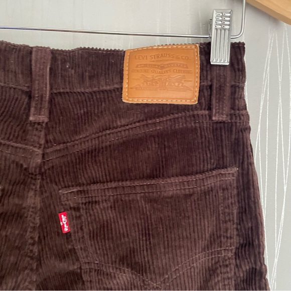 Levi's Baggy Dad Corduroy Pants Dark Brown Size 24 Premium - Picture 7 of 15